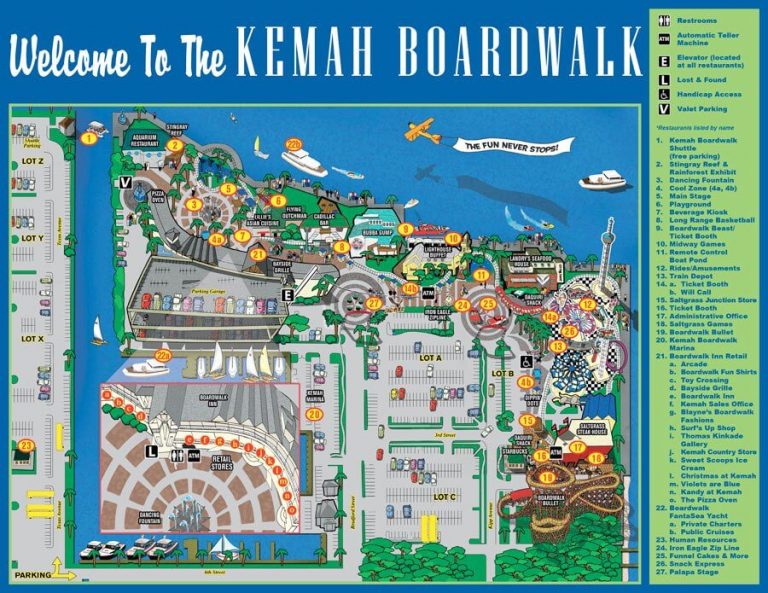 Map Of Kemah Boardwalk Texas Outlaw Challenge   KemahBoardwalkMap 768x593 